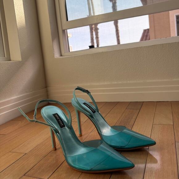 Nine west vintage clear blue slingbacks - Picture 4 of 6